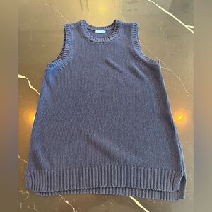 J. McLaughlin Dark Blue Crewneck Sweater Tank‎